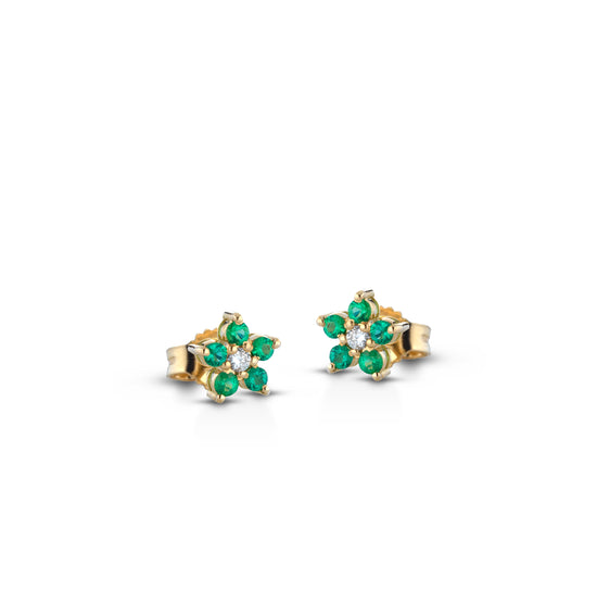 Orecchini Emerald Flowers