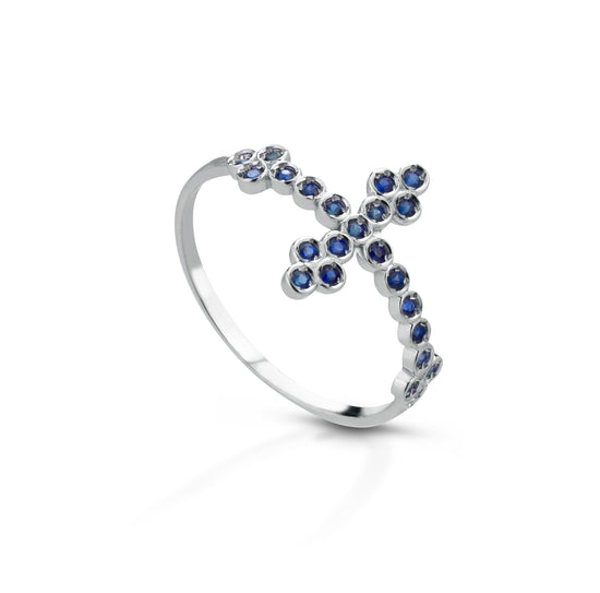 Anello Emerald Gothic Cross