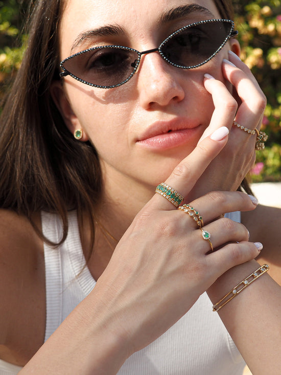 Emerald Band Con Diamanti