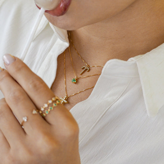 Collana Solitaire Emerald