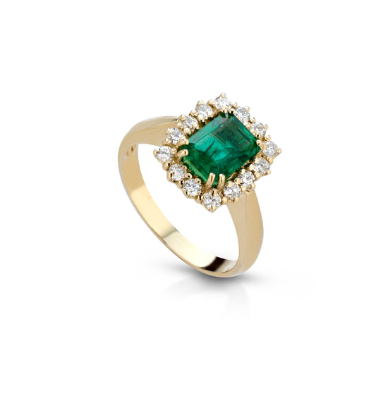 Anello Emerald Cut Emerald