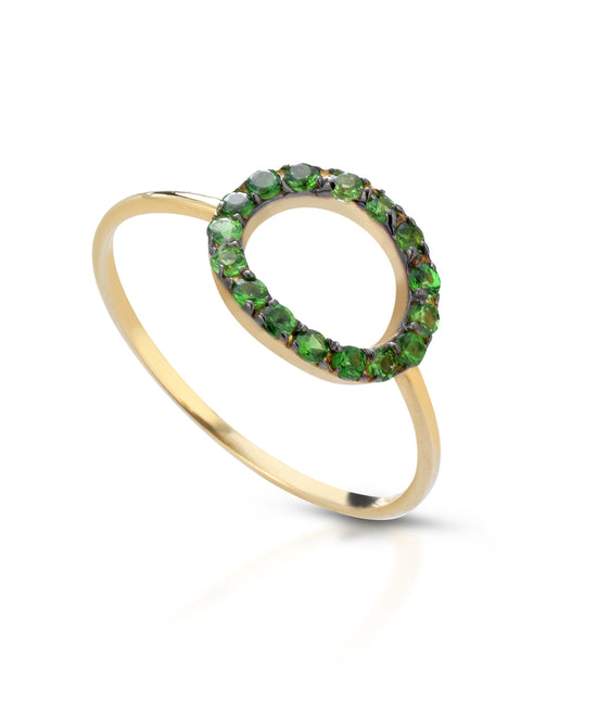 Circle Ring Di Smeraldi