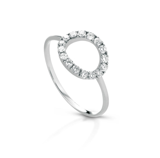 Circle Ring Di Diamanti