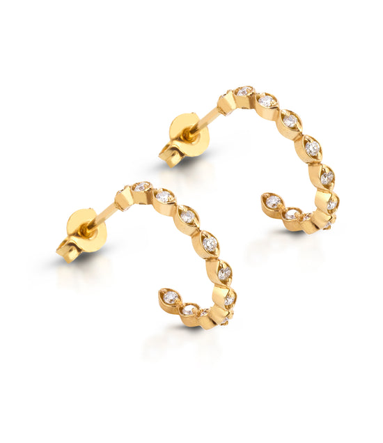 Orecchini Big Navette Illusion Di Diamanti