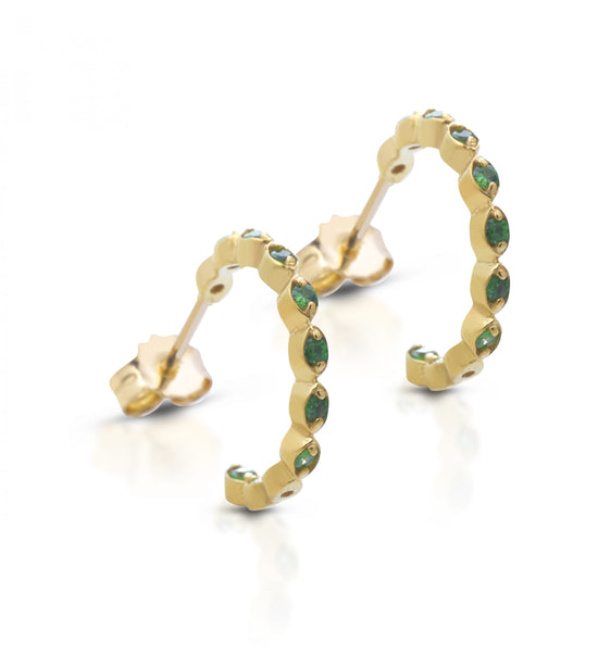 Orecchini Big Navette Illusion Di Smeraldi