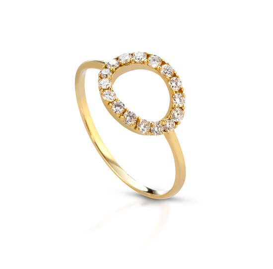 Circle Ring Di Diamanti